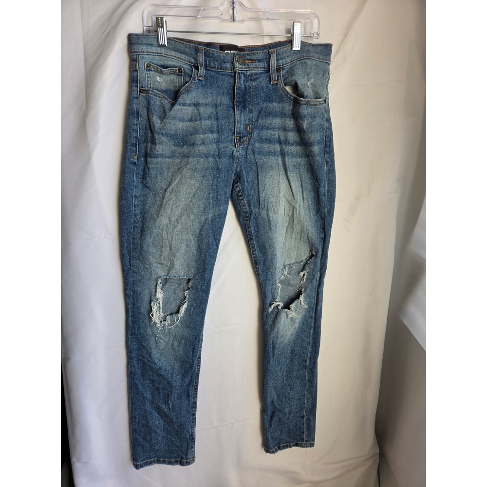 RSQ Slim Taper Jeans Mens Blue Medium Wash Slim Mid Rise Tapered